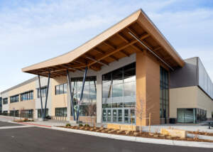 Exterior of Arvada Aquatics Center, acoustics, audio-video,