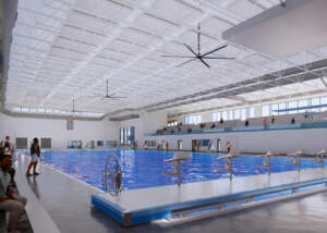 Rendering of the pool at Arvada Aquatics Center courtesy OLC Architecture