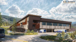 A rendering showing the design for the new Summit County Transit Center. CENSEO is providing acoustical design